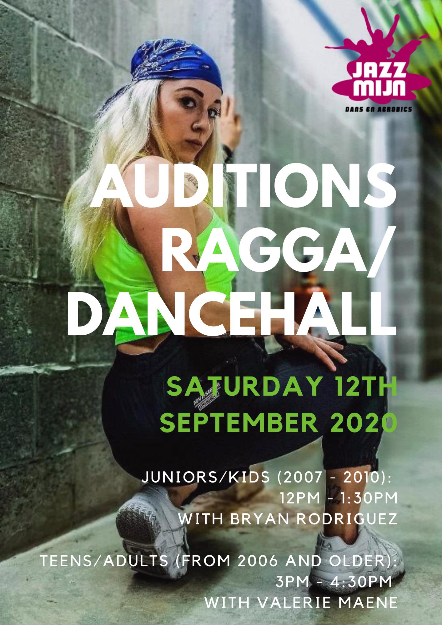Audities Ragga/dancehall crews! zaterdag 12/09/2020